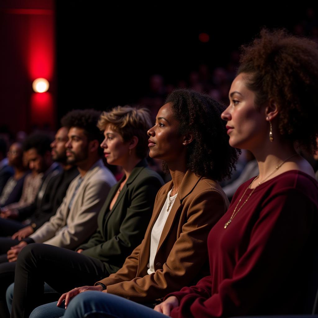 A Group of People Watching a Play with Rapt Attention