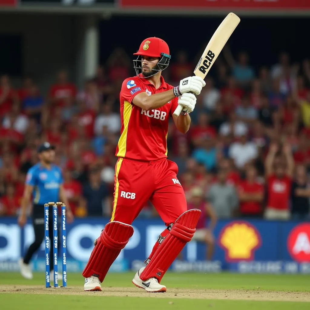 AB de Villiers in his RCB jersey during an IPL match