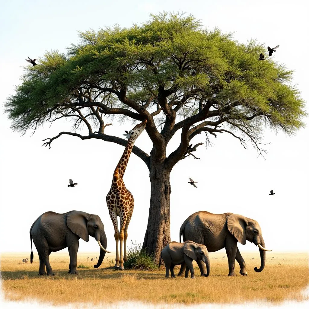 Acacia Tree as a Haven for Wildlife