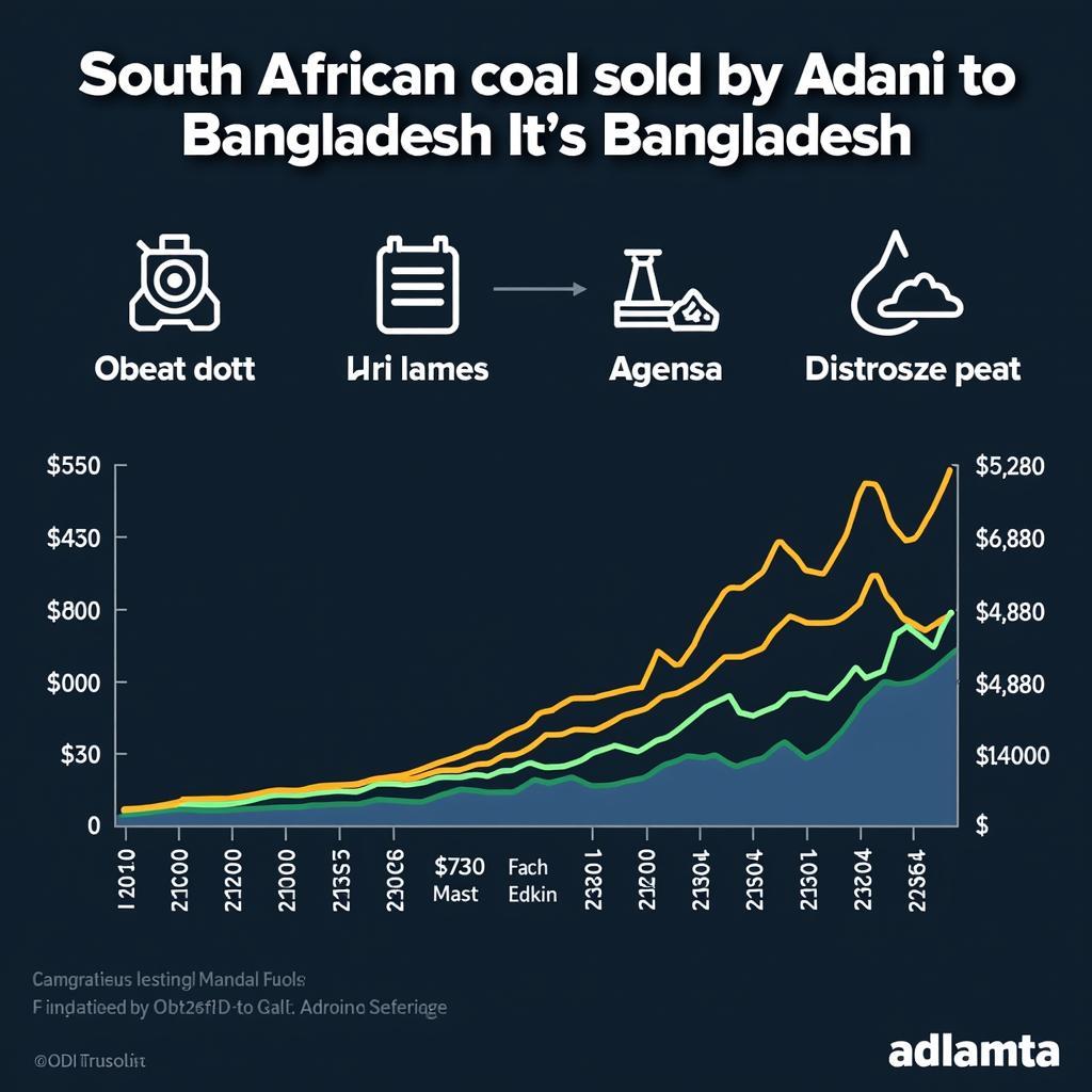 Adani South African Coal to Bangladesh Price Chart