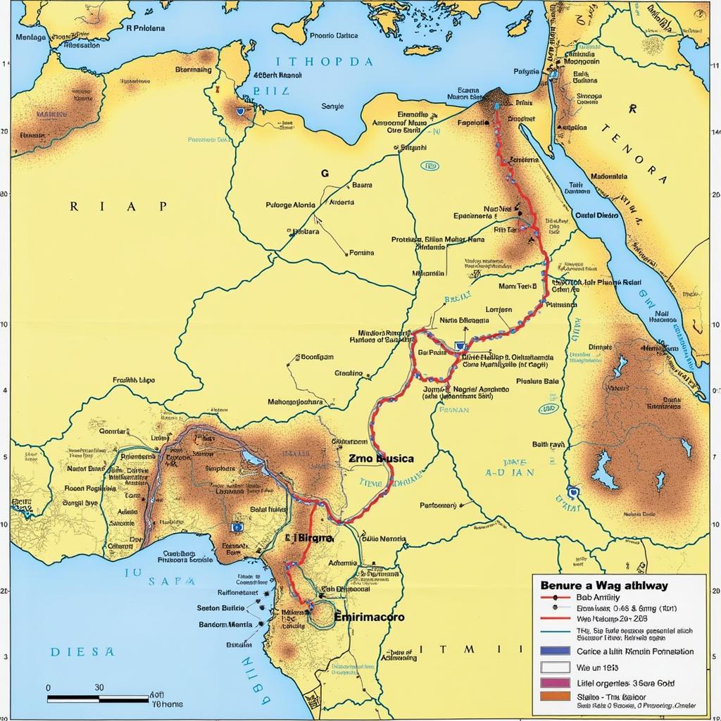 Map depicting the Battle of Adwa strategy