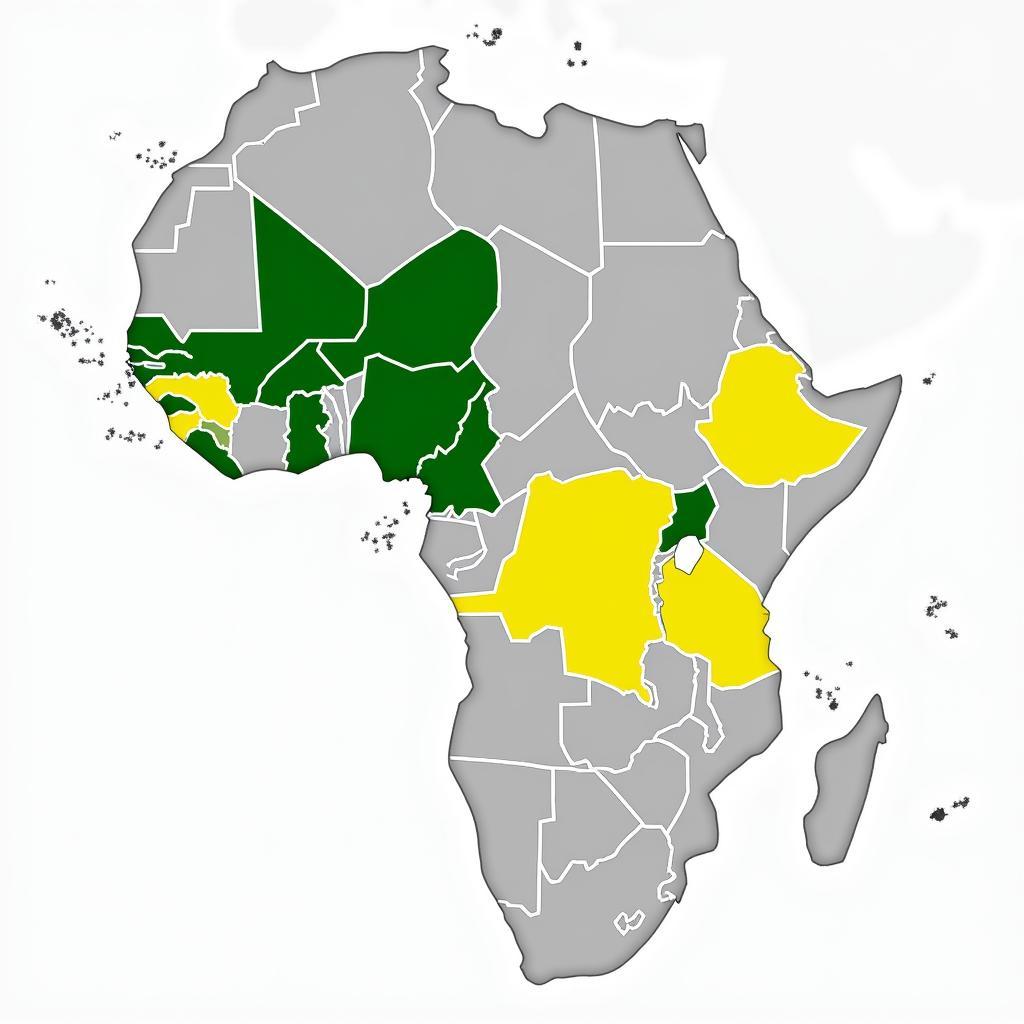 African Continental Free Trade Area Map Showing Participating Countries