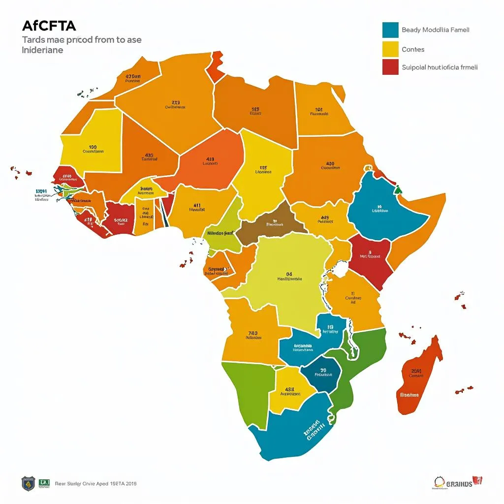 Map showing tariff reductions under AfCFTA