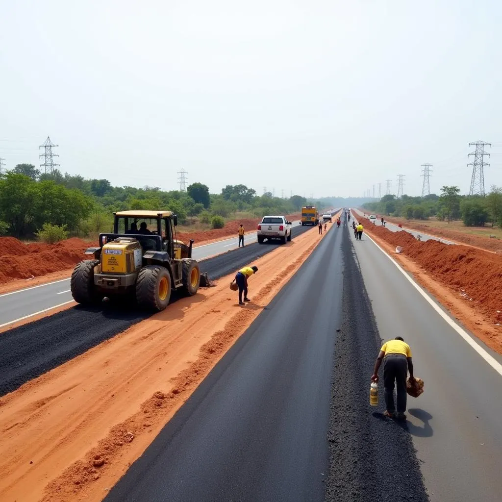 Road construction in Benin funded by AfDB