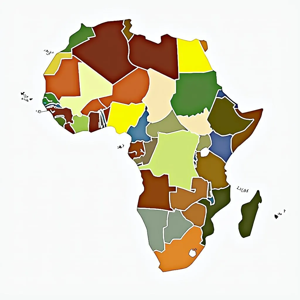 Map showcasing the population and GDP of African countries