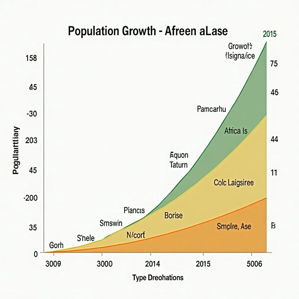 Graph illustrating the population growth of African countries