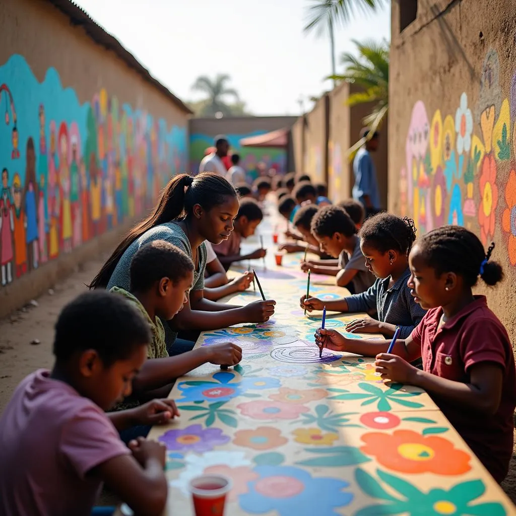 Community art project at African 2016 Aga Khan