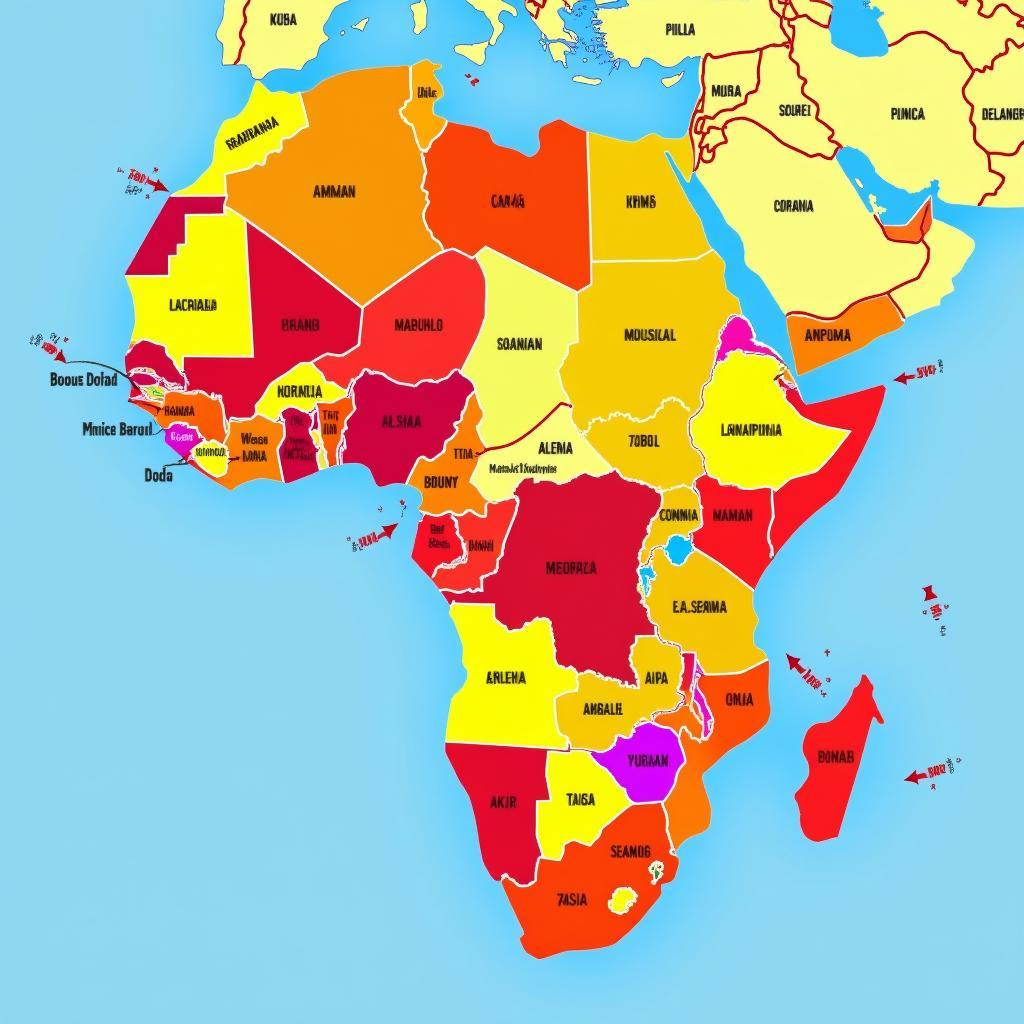 Map of African Accents