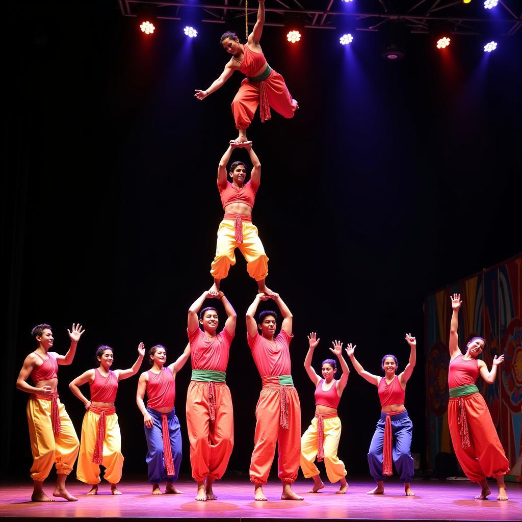 African acrobats performing in Chennai