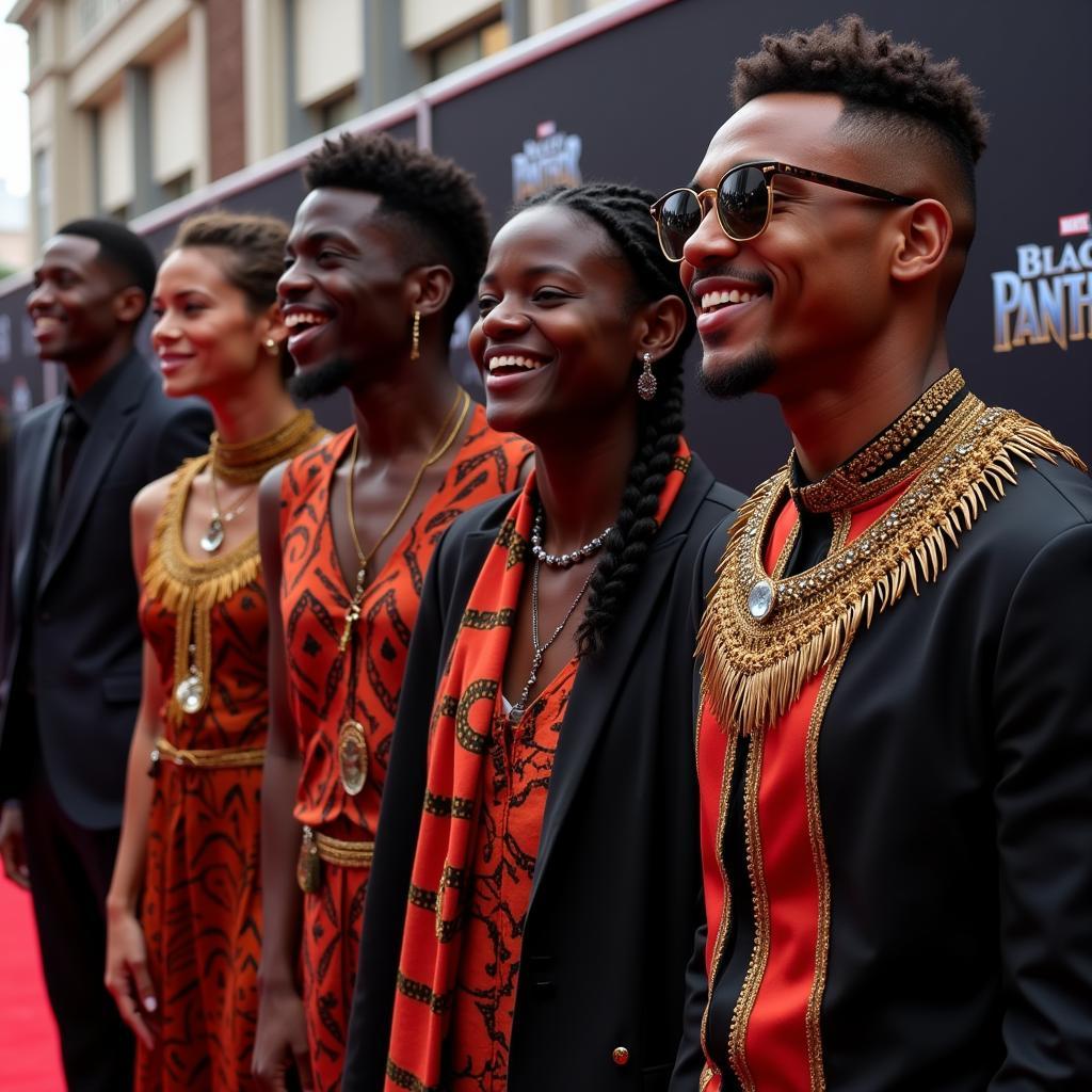 African Actors at Black Panther Premiere