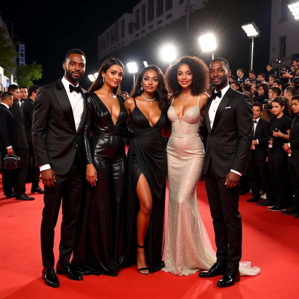 African Actors on the Bollywood Red Carpet