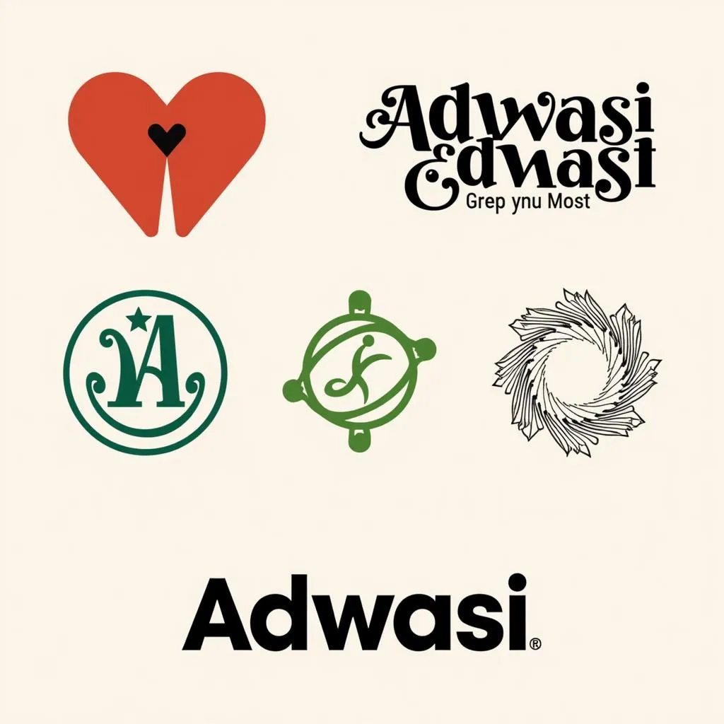 Modern graphic design inspired by African Adwasi logo