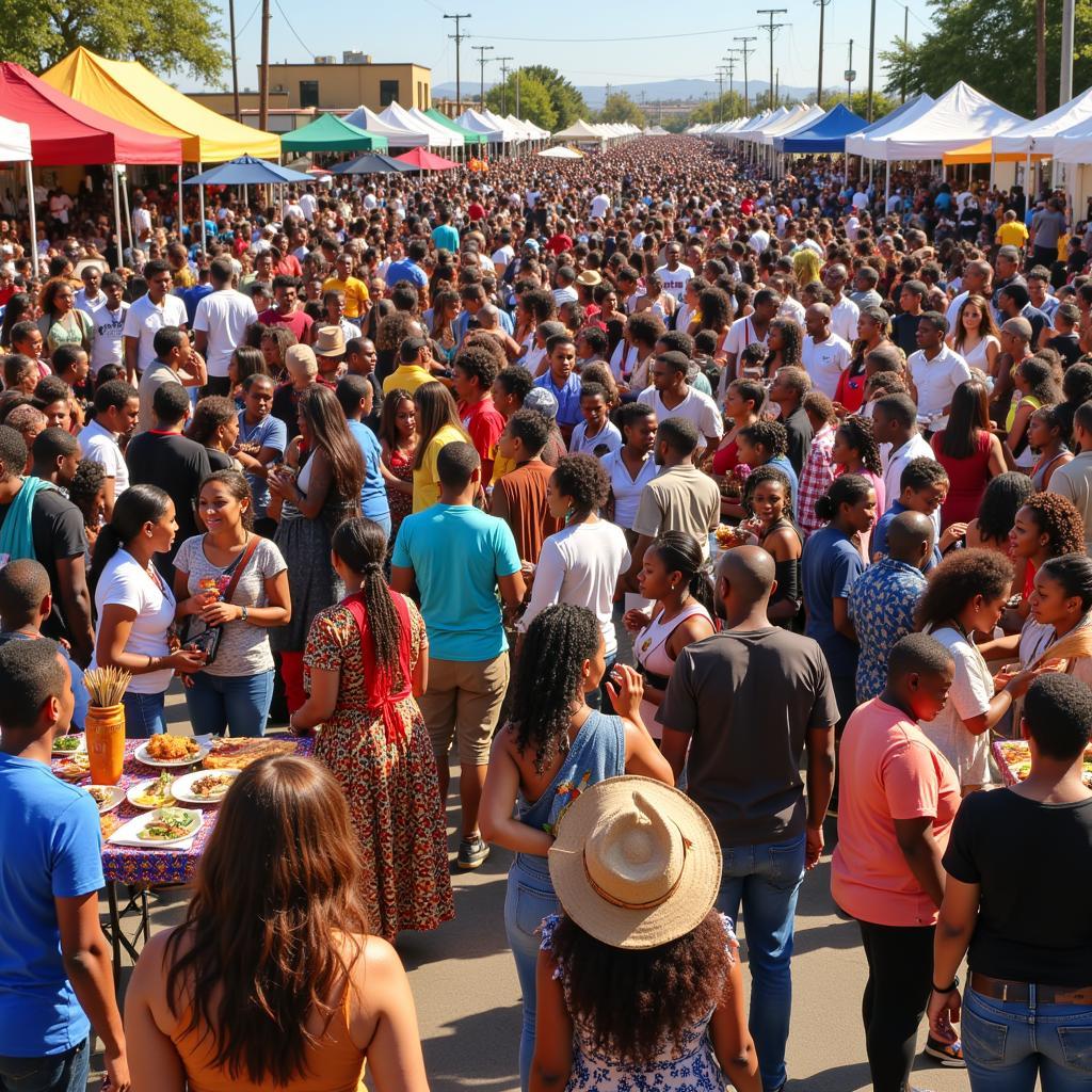 People gathered at an African Alliance of San Diego event