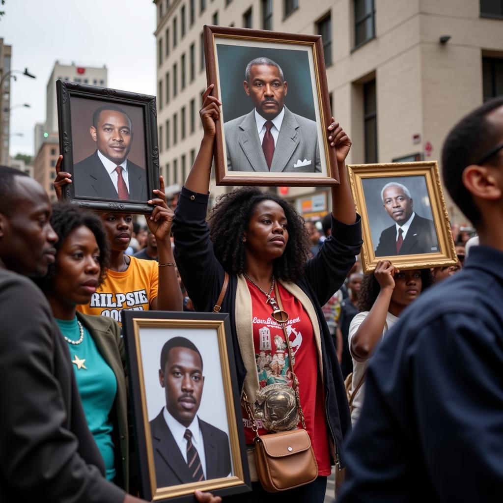 African American Activists Honoring Past Leaders