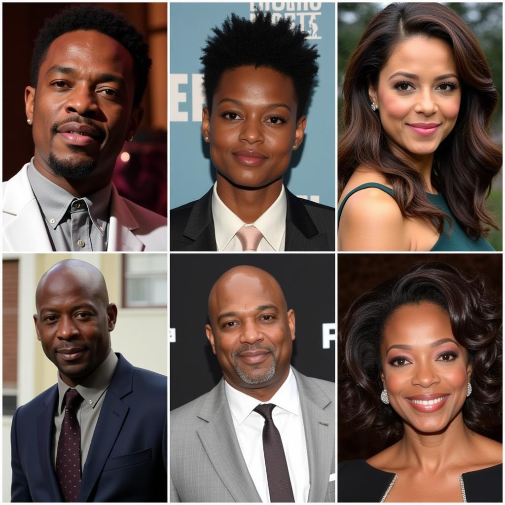 A collage featuring prominent African American actors who starred in films released in 2013.