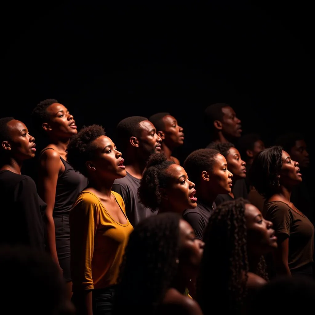 African American actors on stage