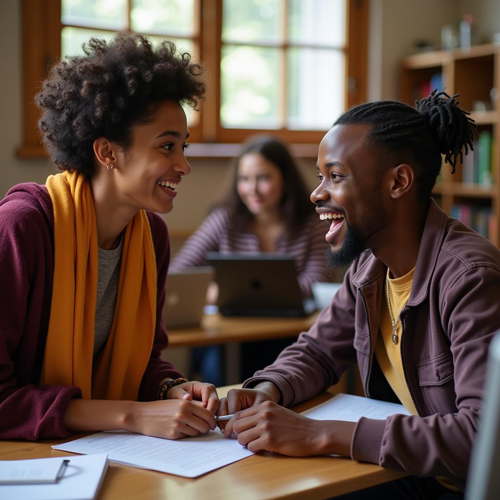 African American and African Students Together