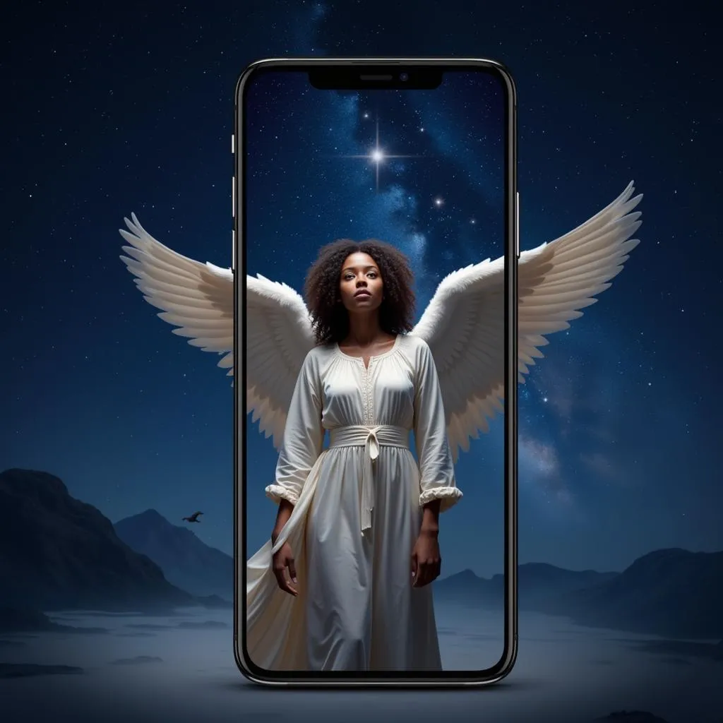 African American angel wallpaper for phone screens