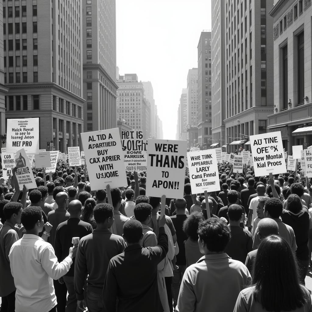 African American Anti-Apartheid Protest in the US