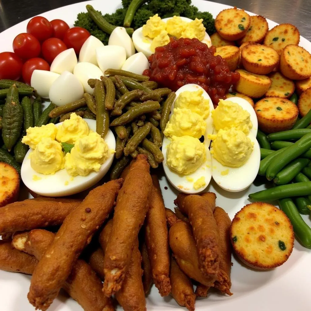 Colorful African American Appetizer Platter