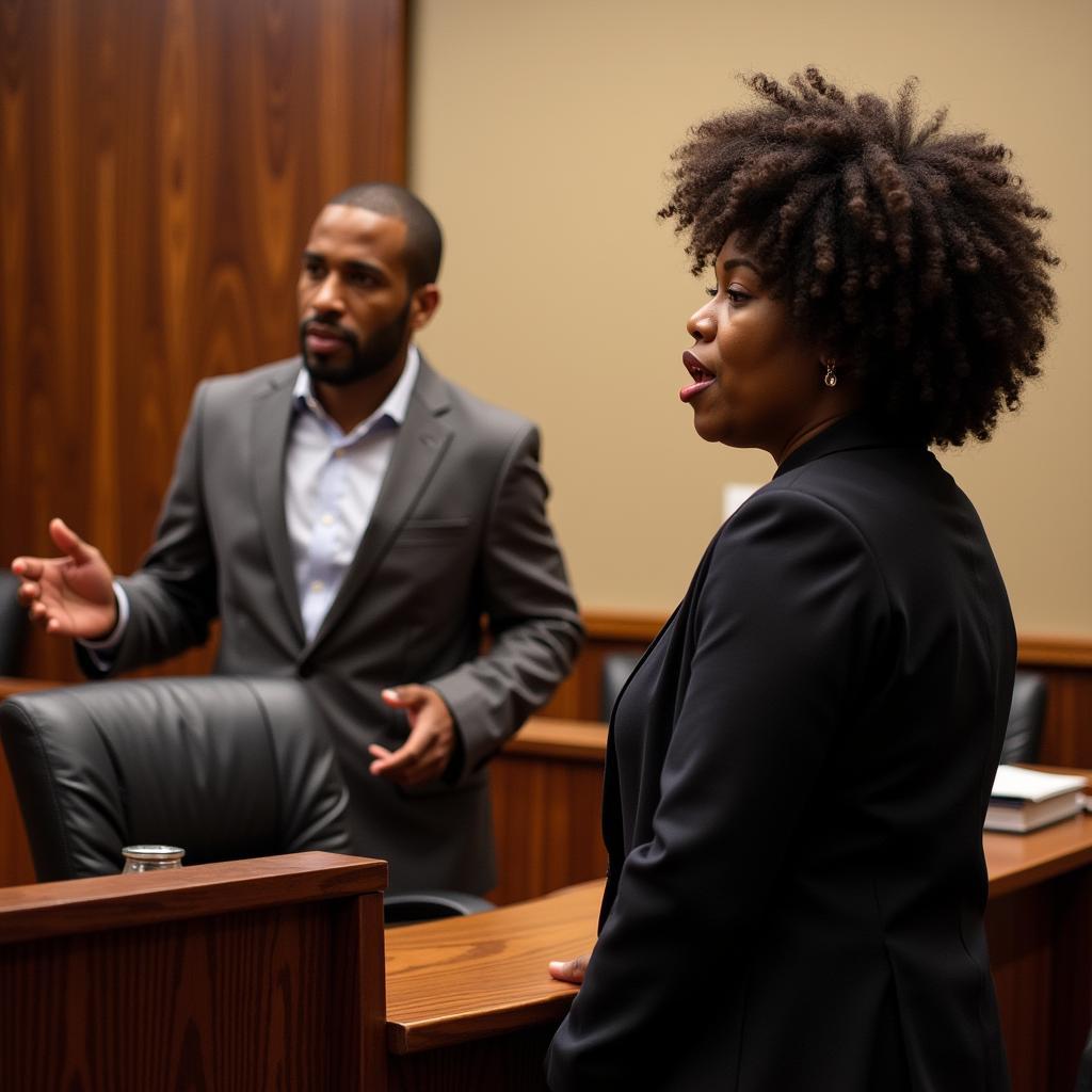 African American Attorneys Arguing a Case in Oklahoma City