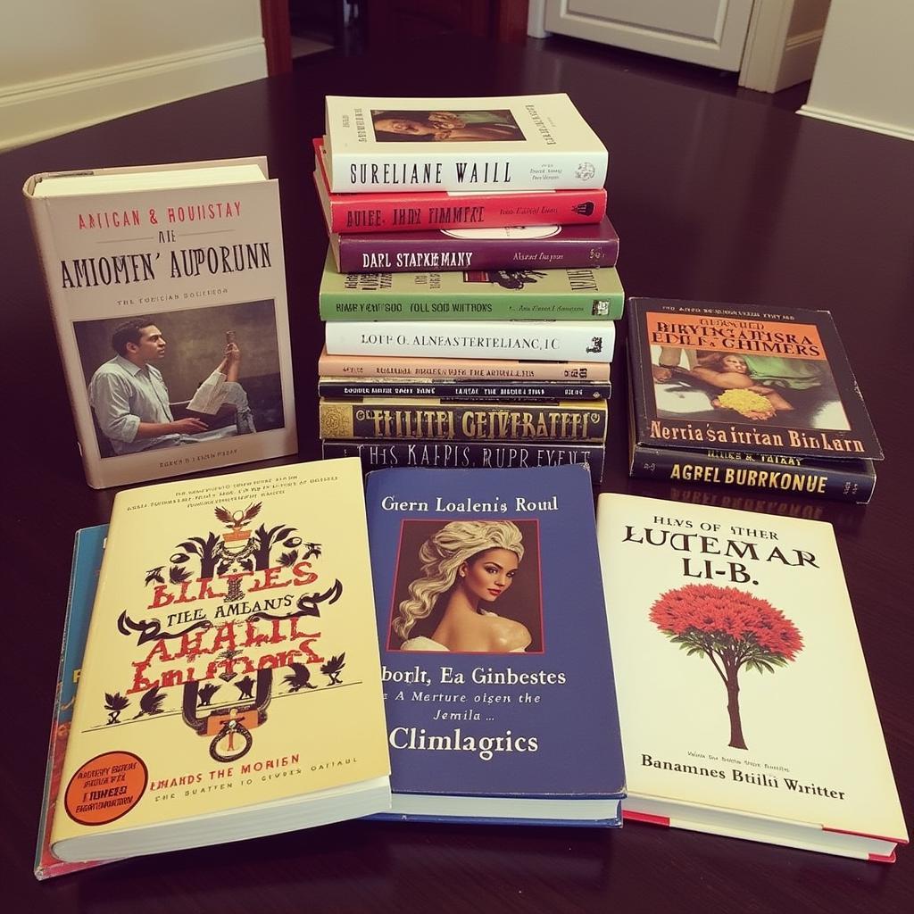 Diverse collection of books by African American authors