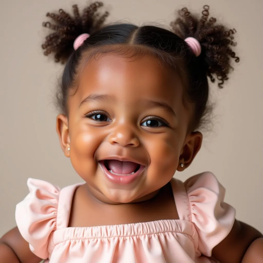 Smiling African American Baby Girl