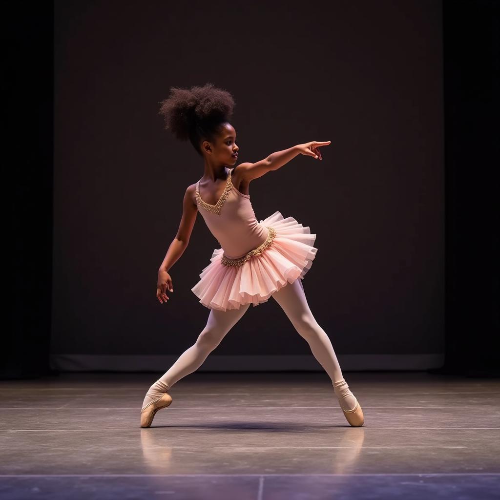 African American Ballerina on Stage