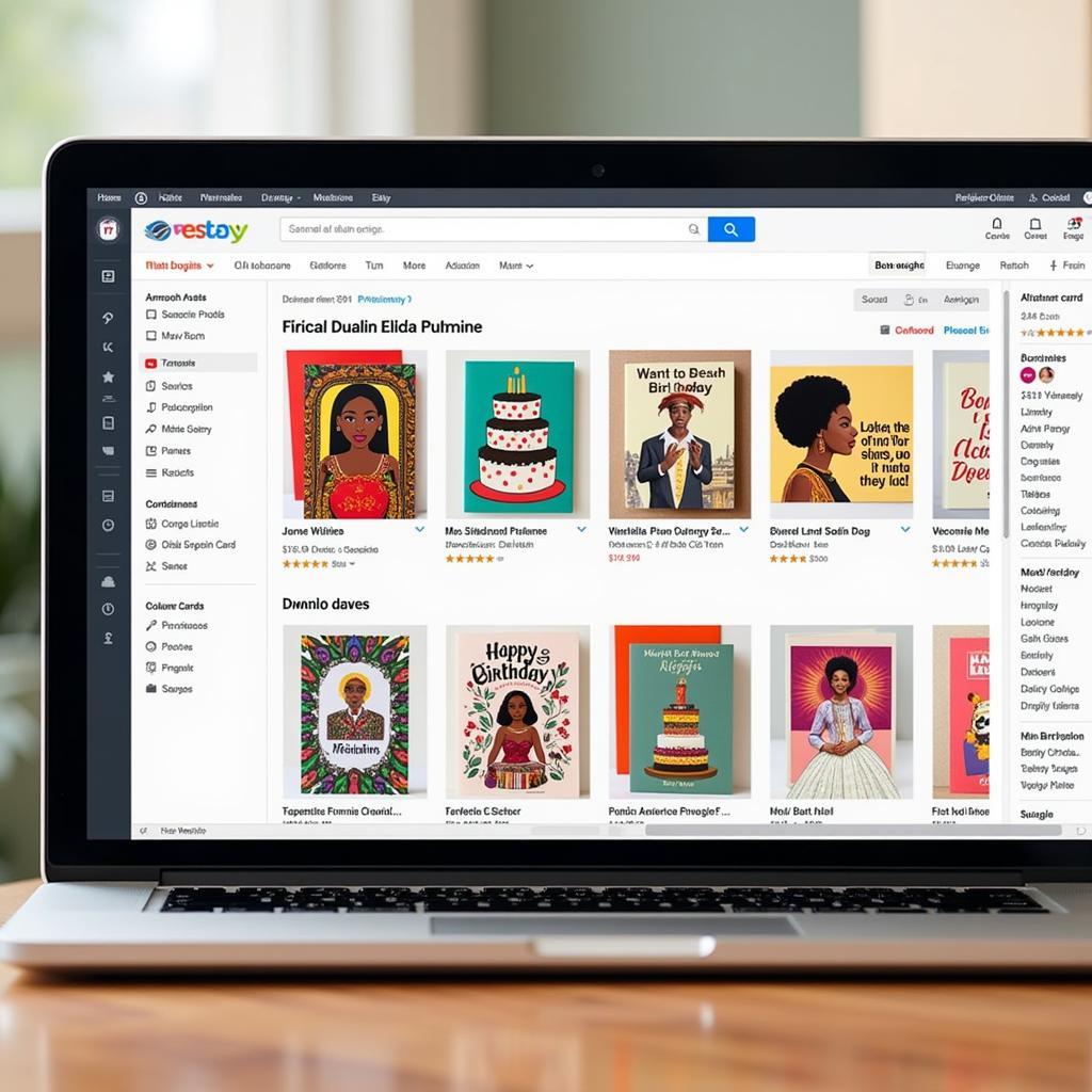 Exploring African American Birthday Cards on Online Marketplaces