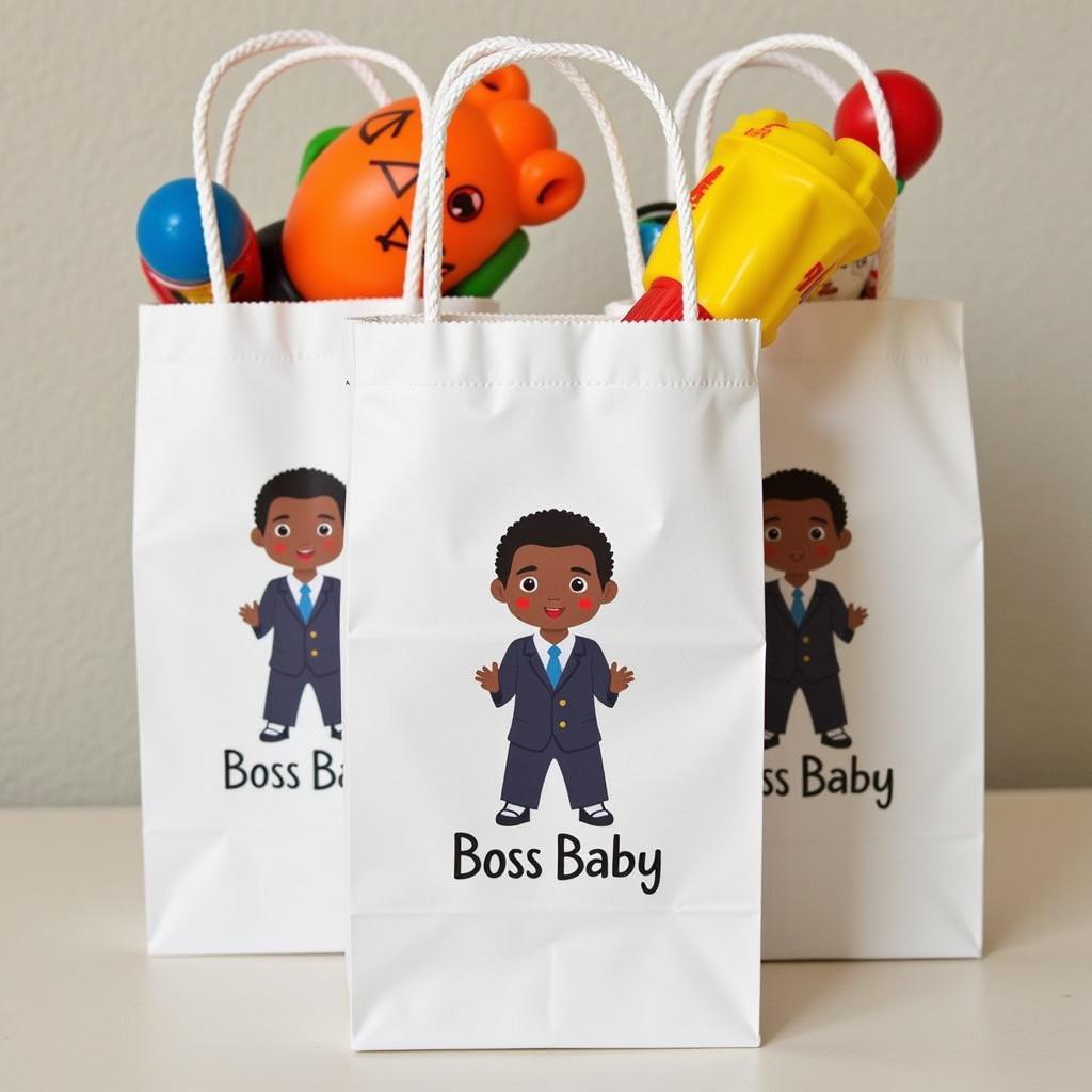 Personalized Party Favors for an African American Boss Baby Party