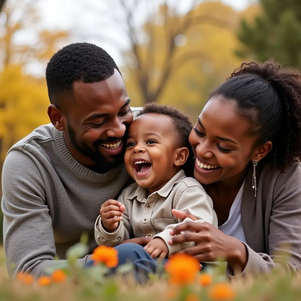 African American Family Smiling