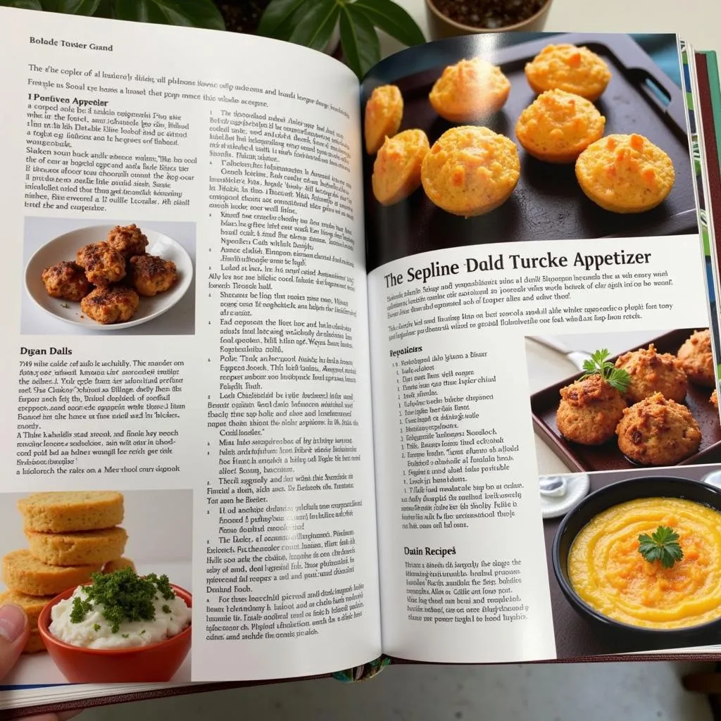 Open Cookbook Showcasing African American Appetizer Recipes