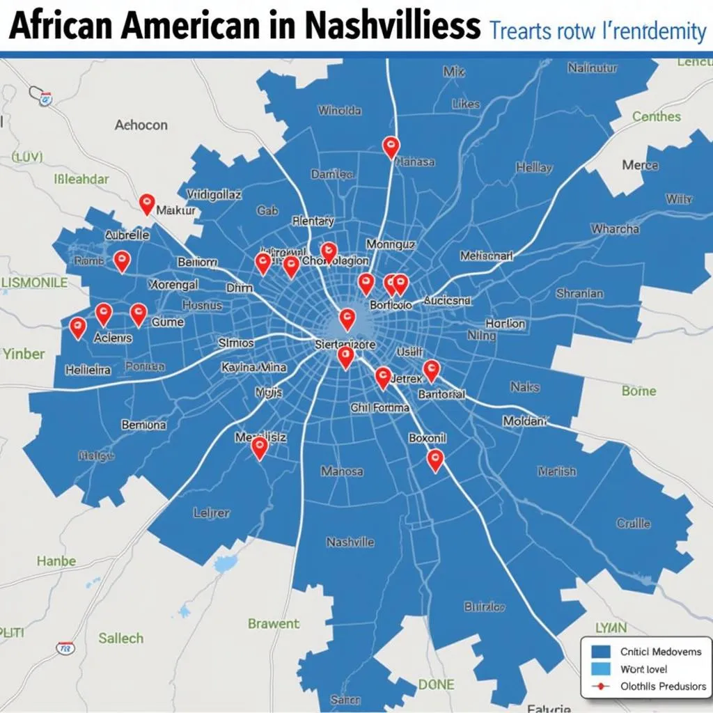 Map of African American Dermatologists in Nashville