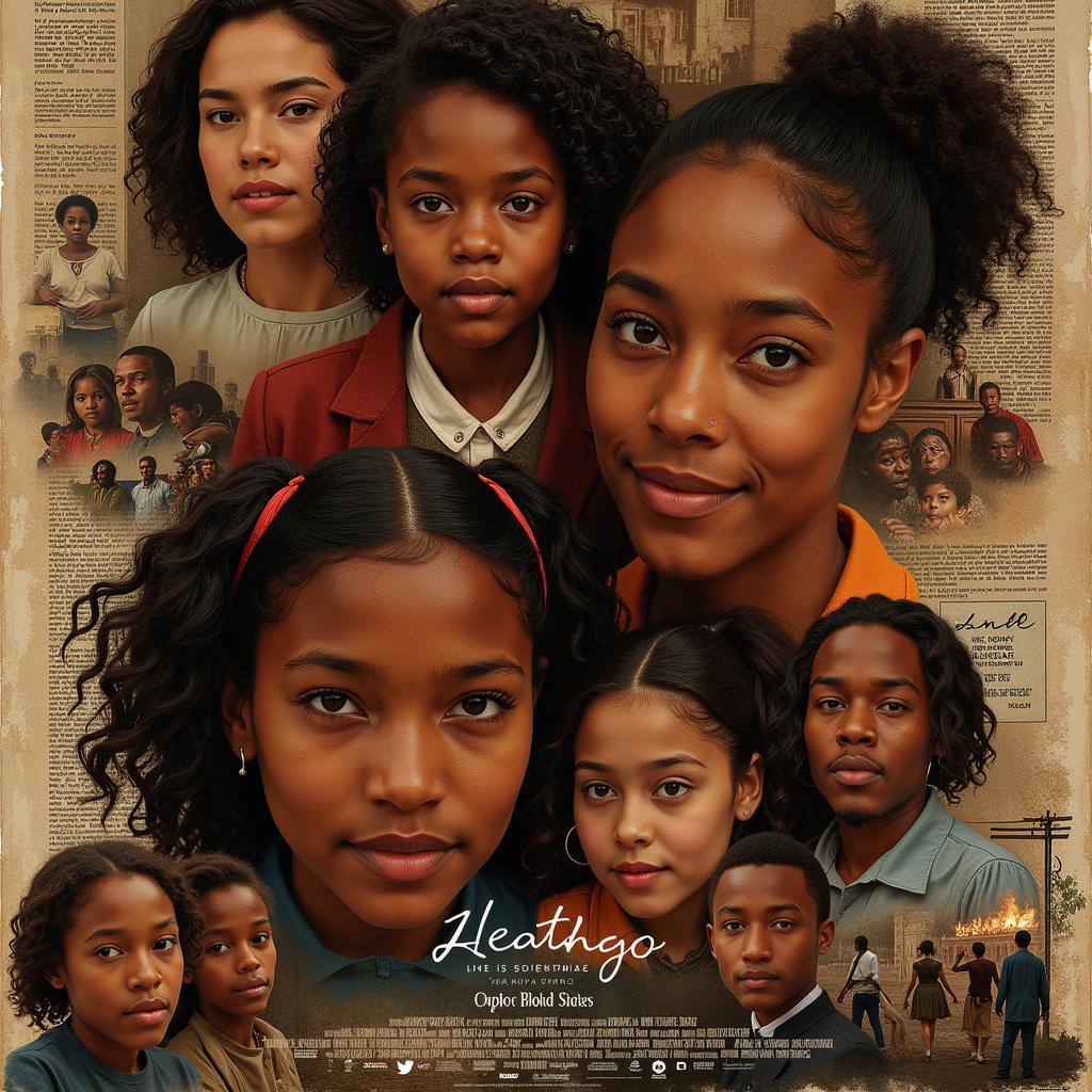 Movie poster depicting diverse characters and themes related to African American experiences