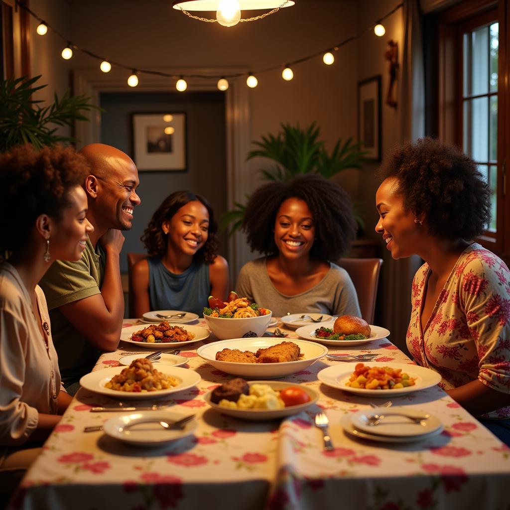 Family celebrating Juneteenth