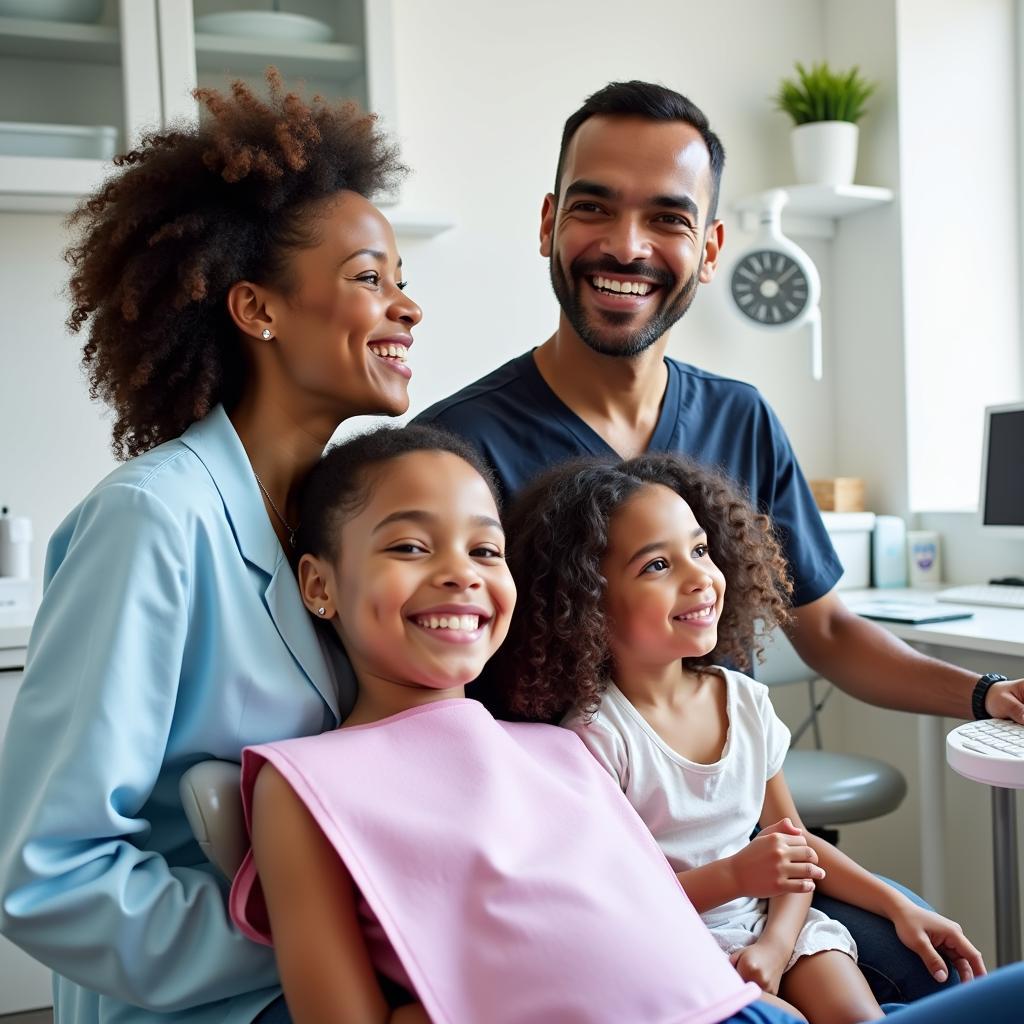 African American Family at the Dentist