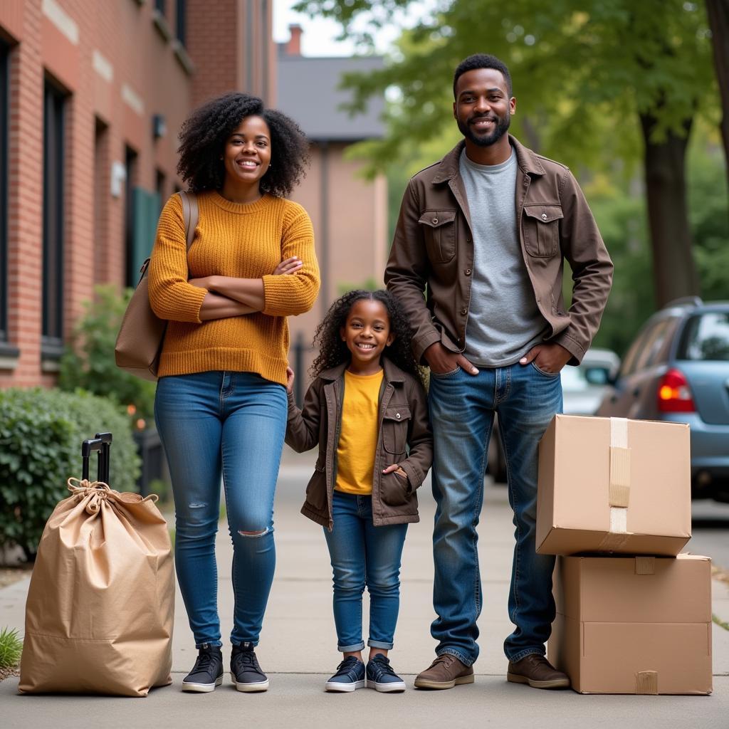 African American Family Facing Eviction