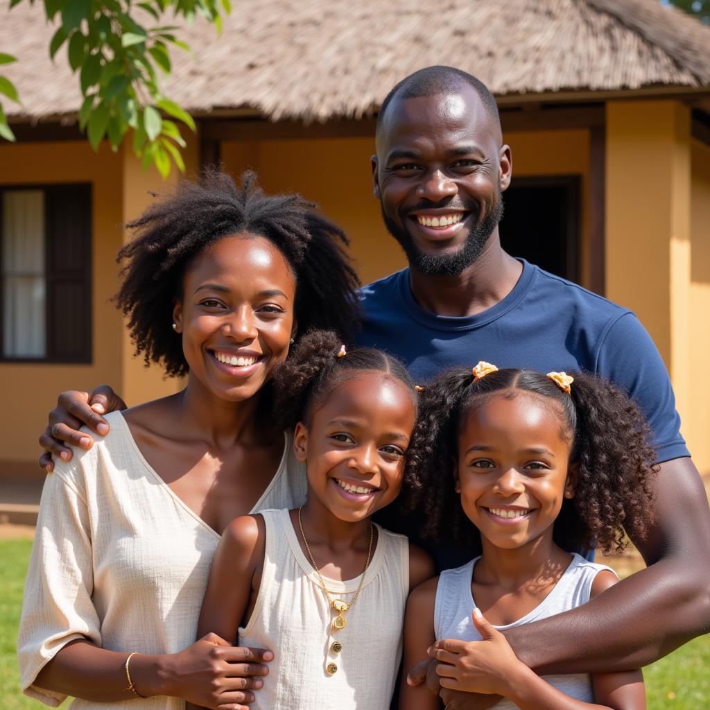 An African American family in Ghana