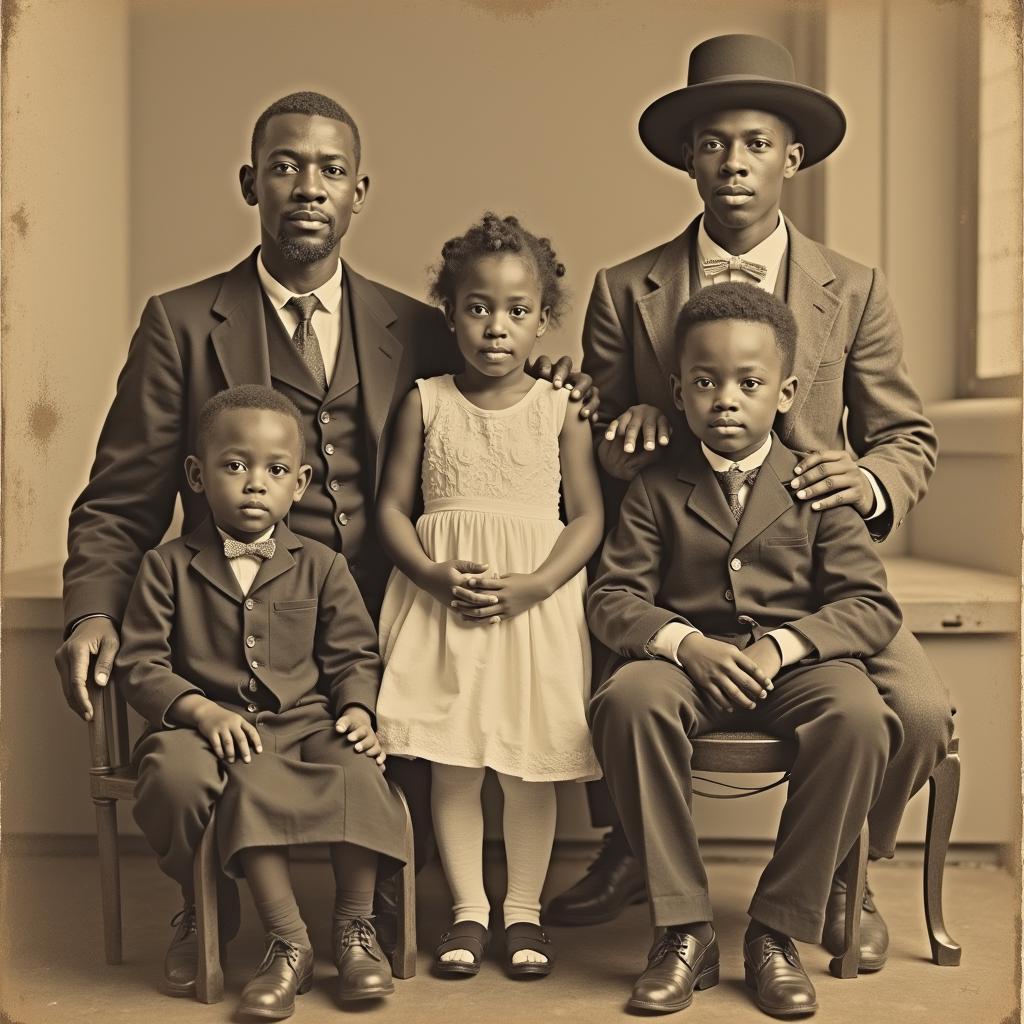 Historical African American Family Portrait