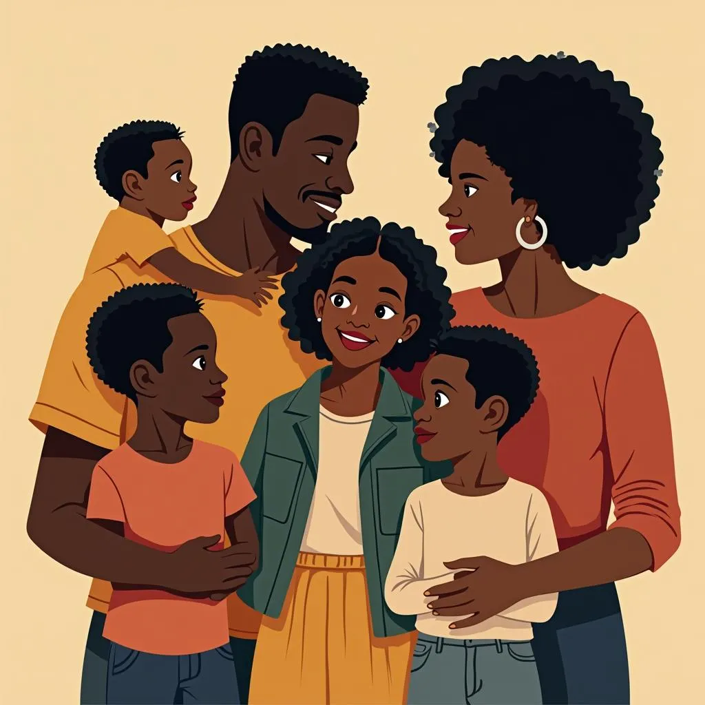 Contemporary African American Family Portrait