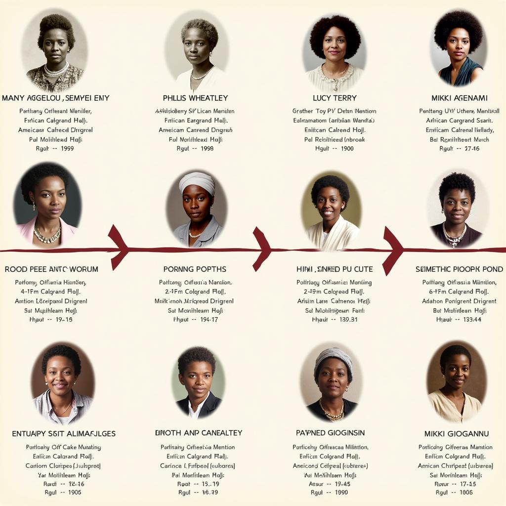 Timeline of influential African American female poets