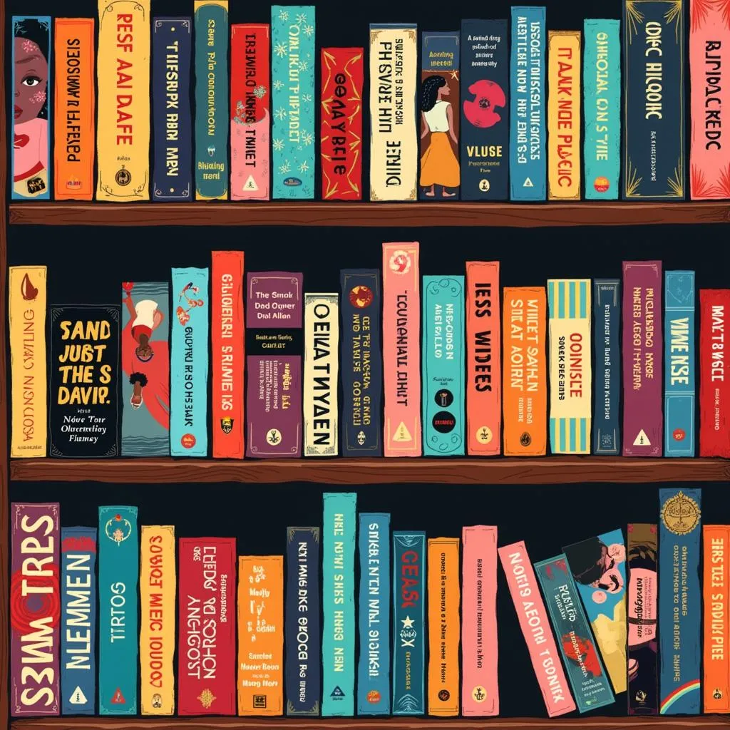 A Bookshelf Celebrating African American Female Writers