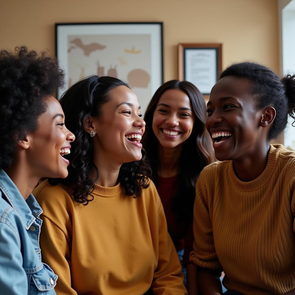 Friends sharing a laugh