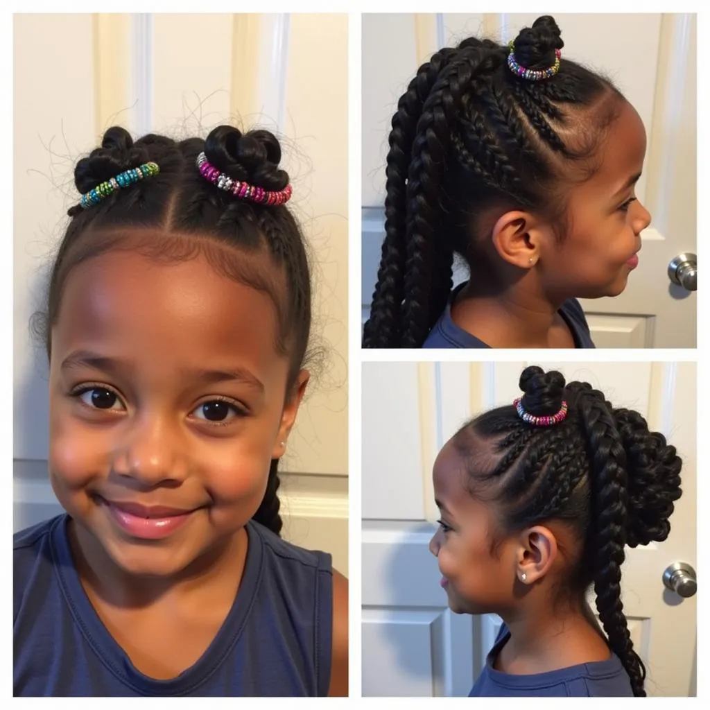 African American girl hair styles: Braided crown