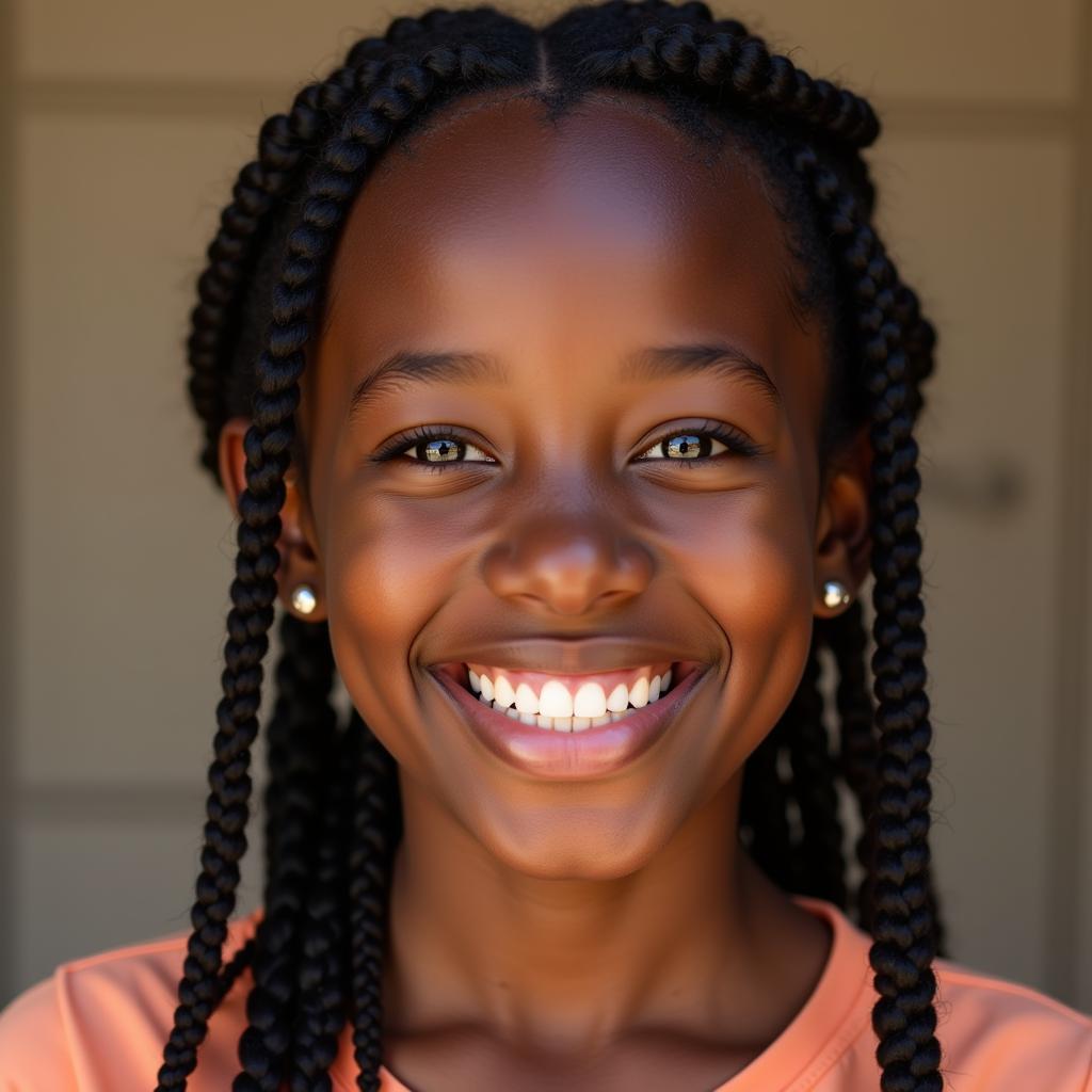 Portrait of a Confident Young African American Girl