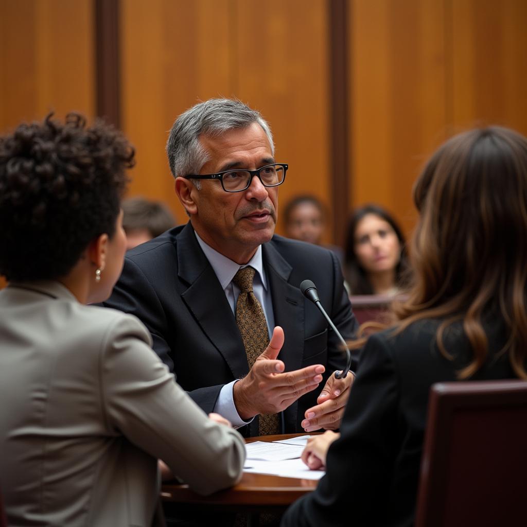 African American Governor Engaging with Community Members