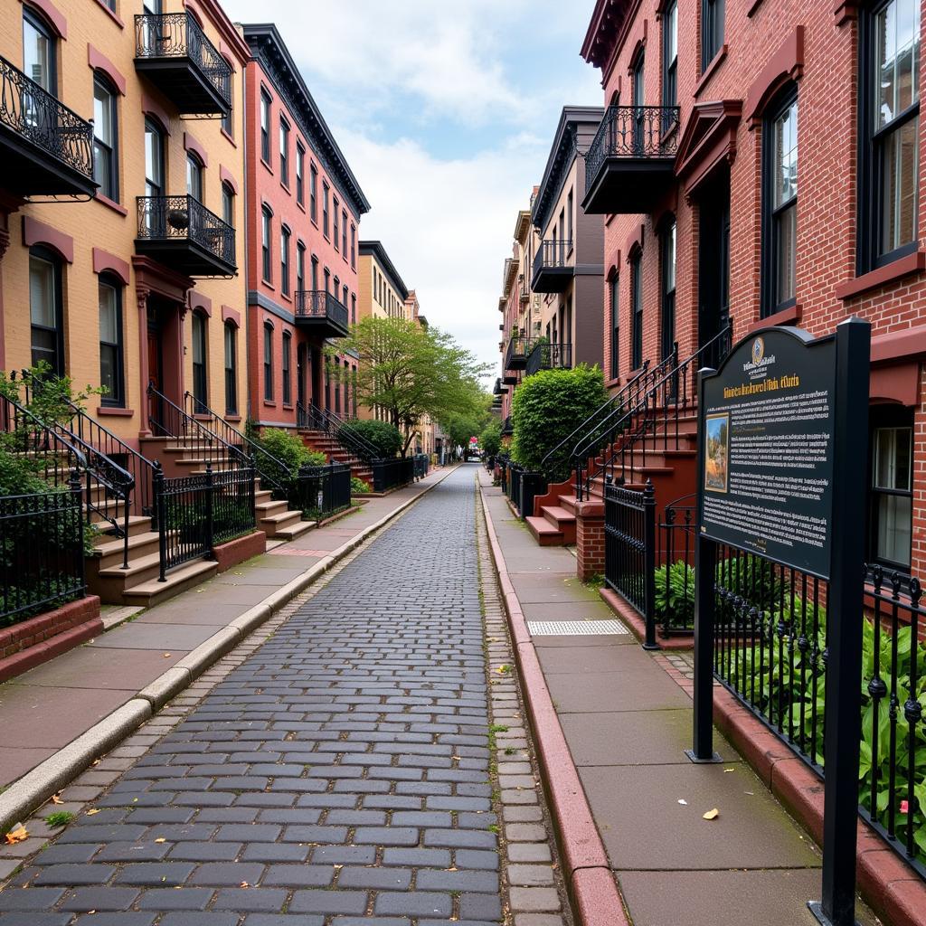 African American Heritage Trail in Boston with historical landmarks