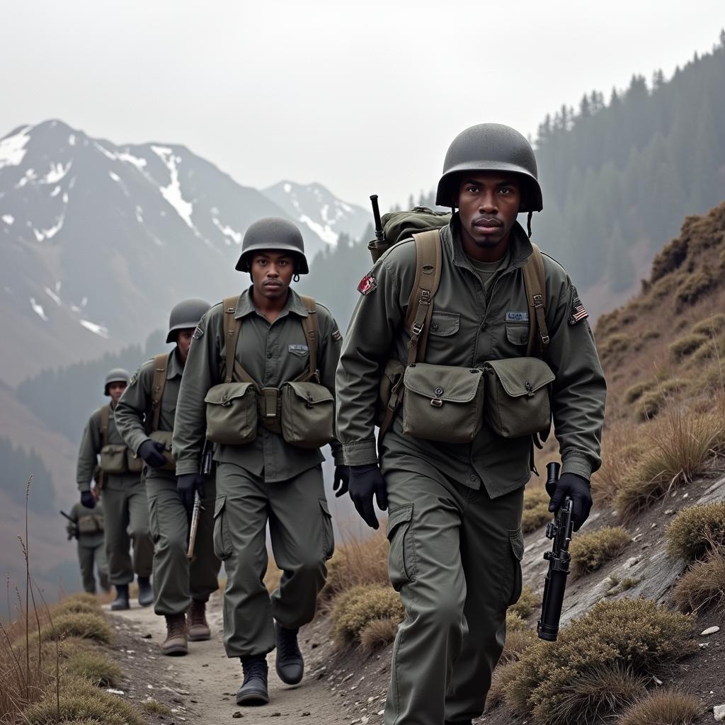 African American soldiers in the Korean War combat