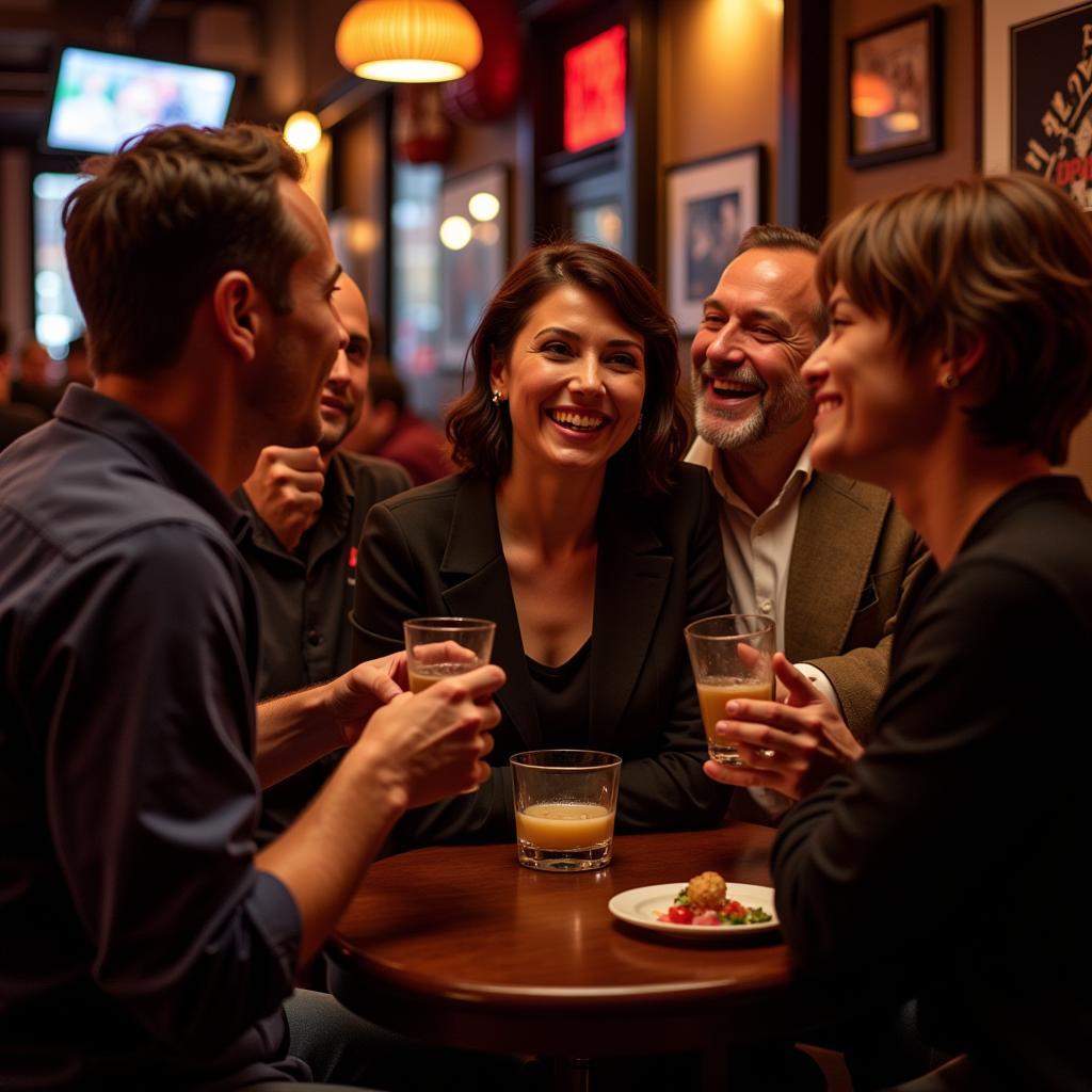 Community Gathering in a Chicago Lounge