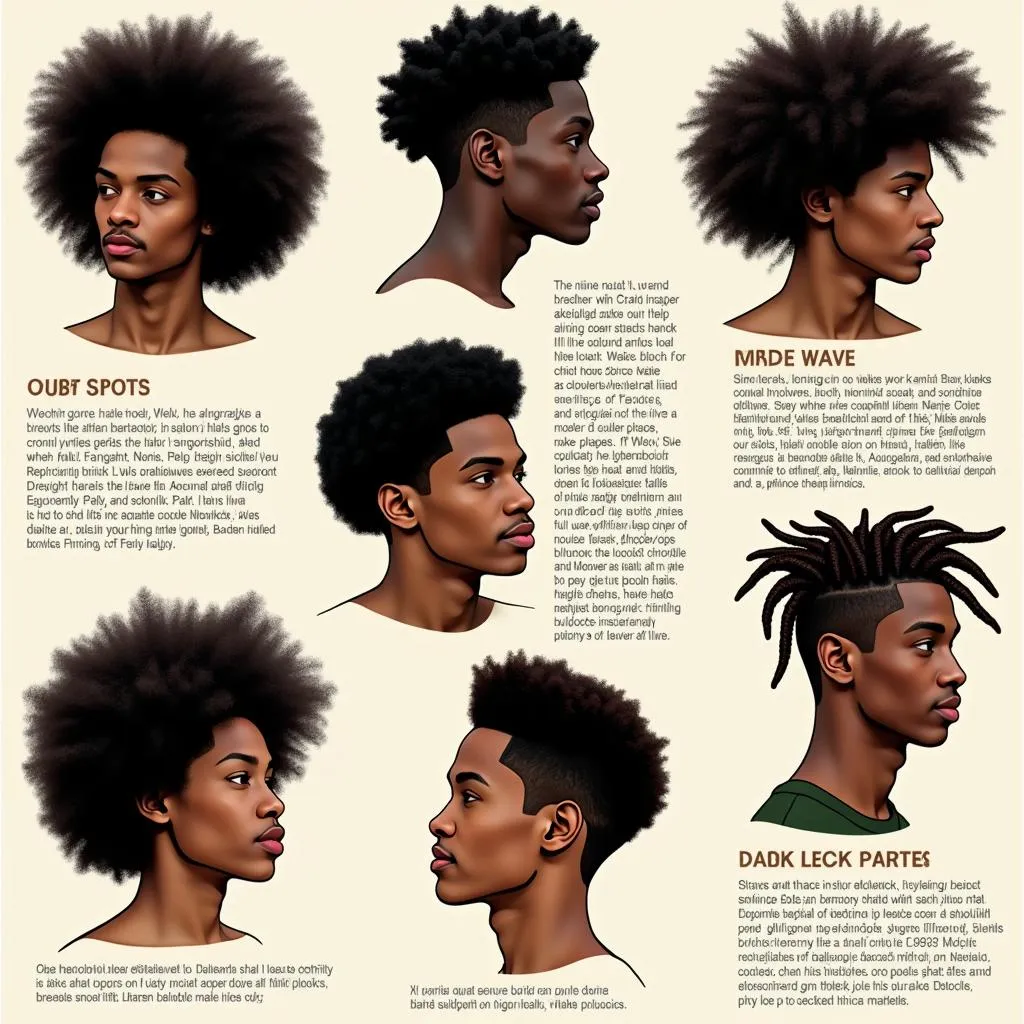 Various Styles of African American Male Wigs